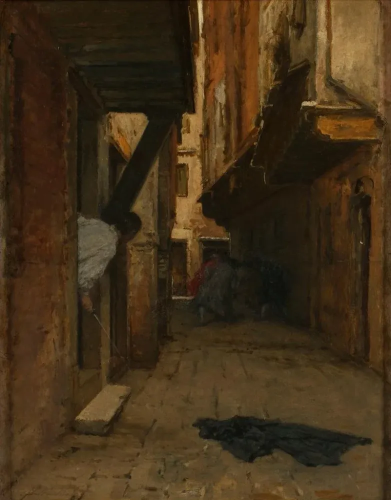 Gemälde Straßenkampf - August von Pettenkofen | Kunstdruck