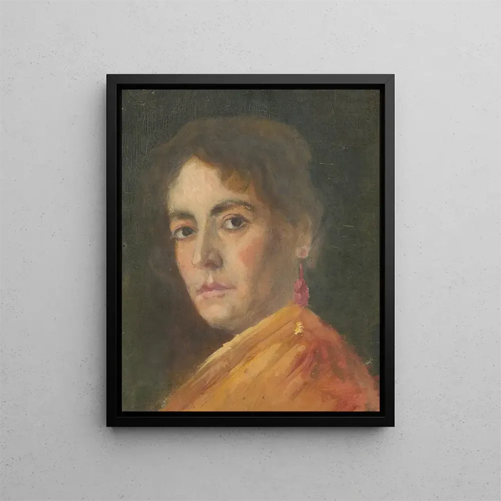 Gemälde Studie eines Frauenkopfes mit einem Ohrring - Aurel Ballo | Kunstdruck