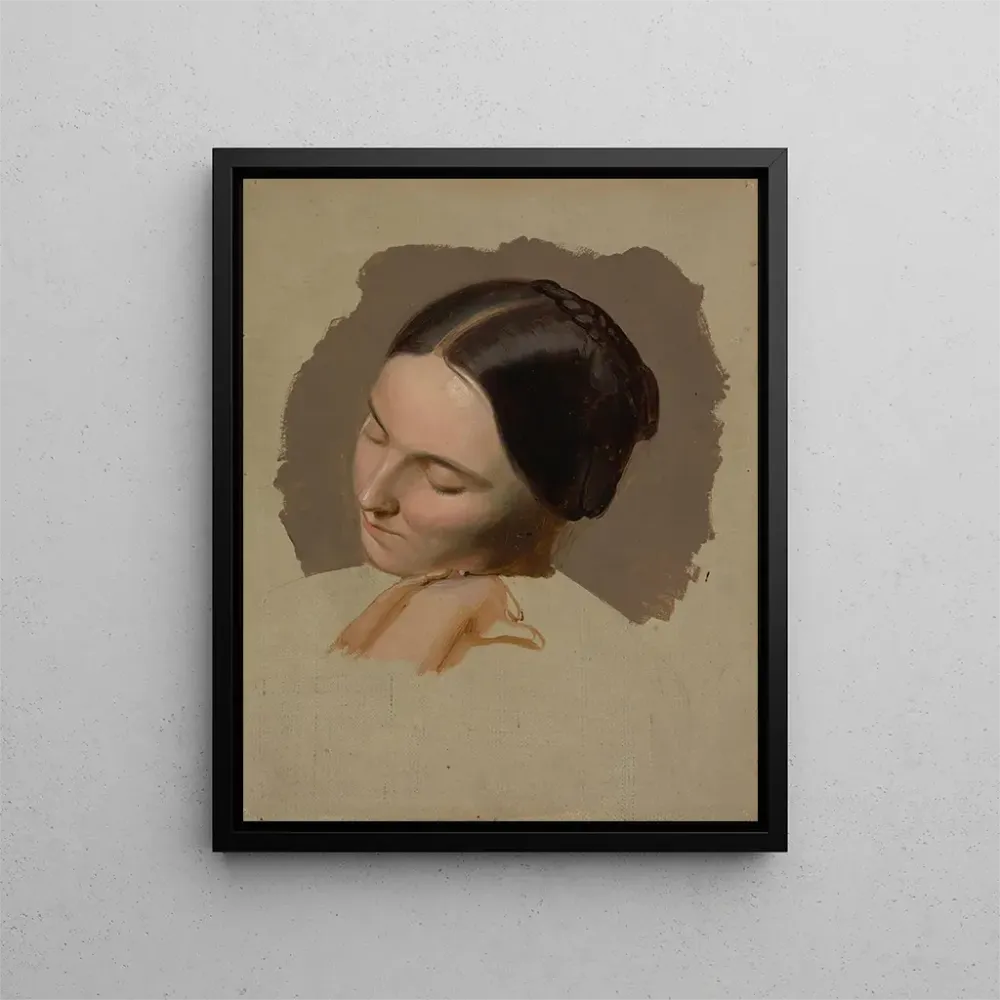 Gemälde Studie eines Frauenporträts - Adolf Schrödter | Kunstdruck