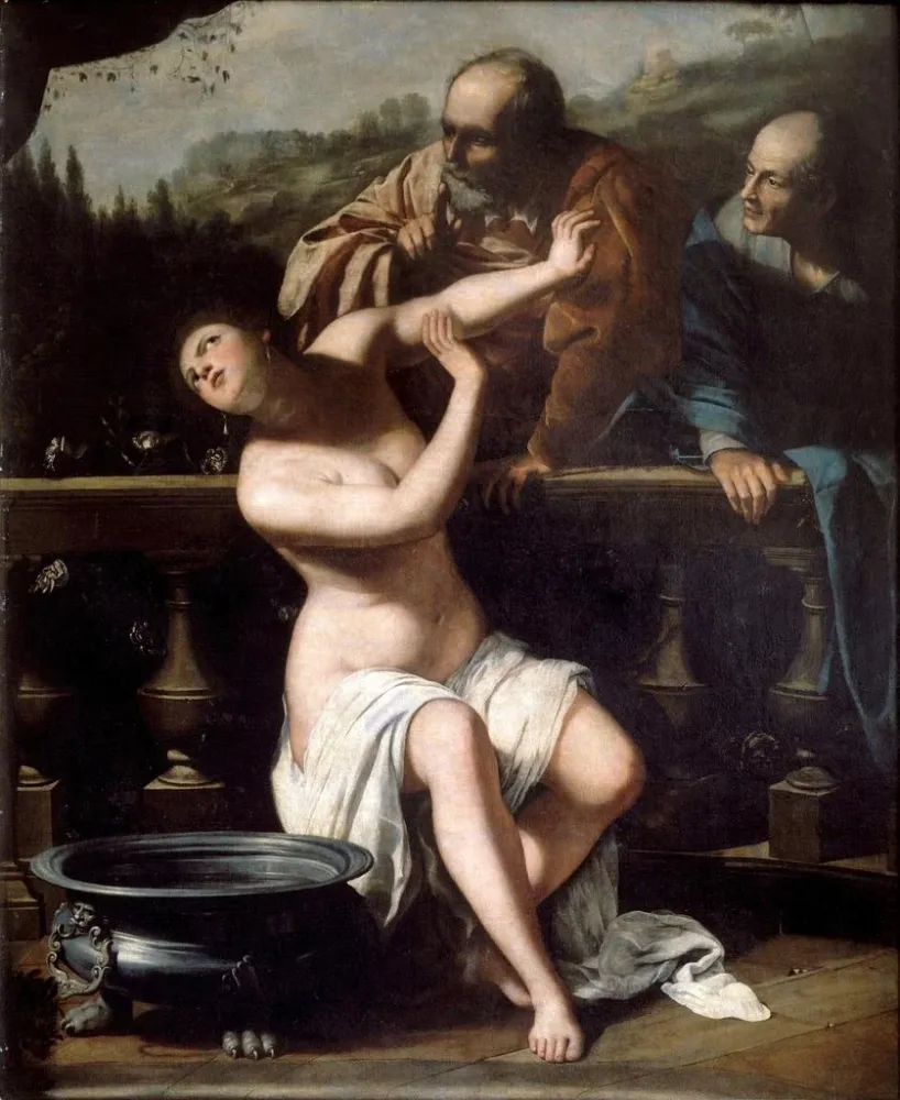 Gemälde Suzanne und die alten Männer - Artemisia Gentileschi | Kunstdruck