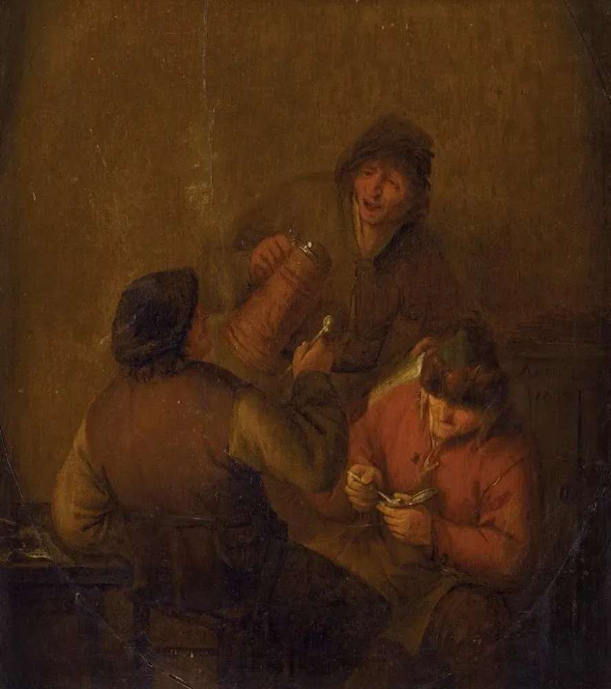 Gemälde Szene der Taverne - Adriaen van Ostade | Kunstdruck