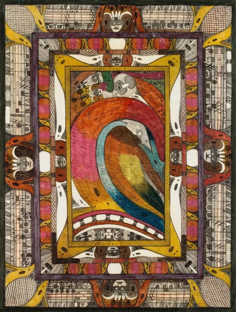 Gemälde TannenWaldHall, cité géante à HxenSee - Adolf Wölfli