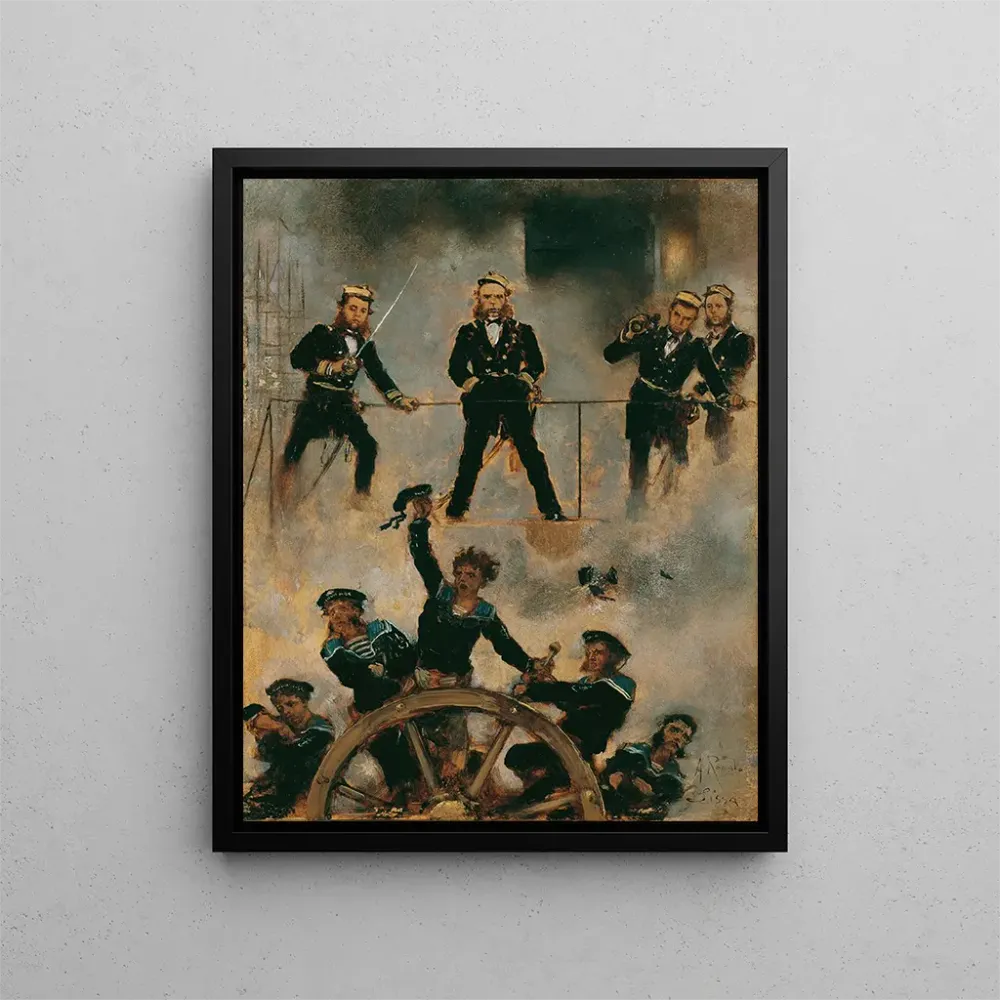 Gemälde Tegetthoff bei der Schlacht von Lissa II - Anton Romako | Kunstdruck