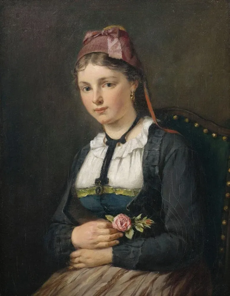 Gemälde Tochter des Schwarzwalds - August Müller
