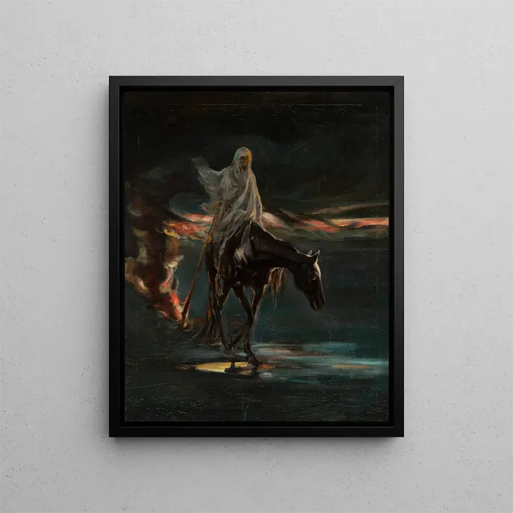 Gemälde Tod und Brand, zentrale Sektion des Triptychons Katastrophe - Adam Chmielowski | Kunstdruck