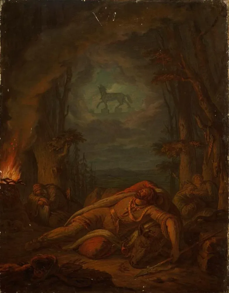 Gemälde Traum von Gediminas auf dem Eisentau - Aleksander Lesser | Kunstdruck
