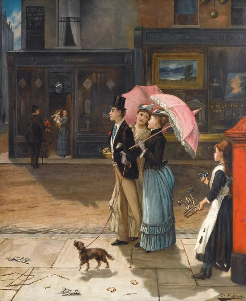 Gemälde Unser Cousin guter Laune - Augustus Edwin Mulready | Kunstdruck