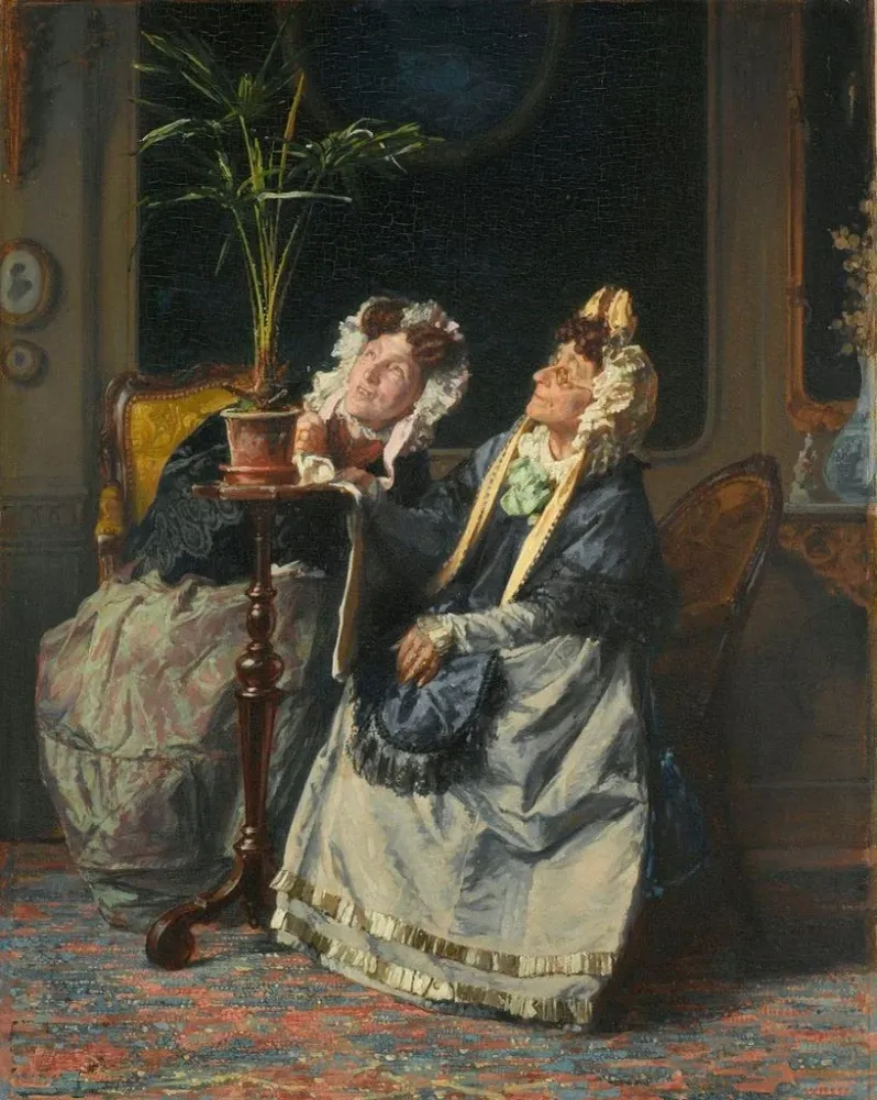 Gemälde Unter den Palmen - Alexander Hugo Bakker Korff | Kunstdruck