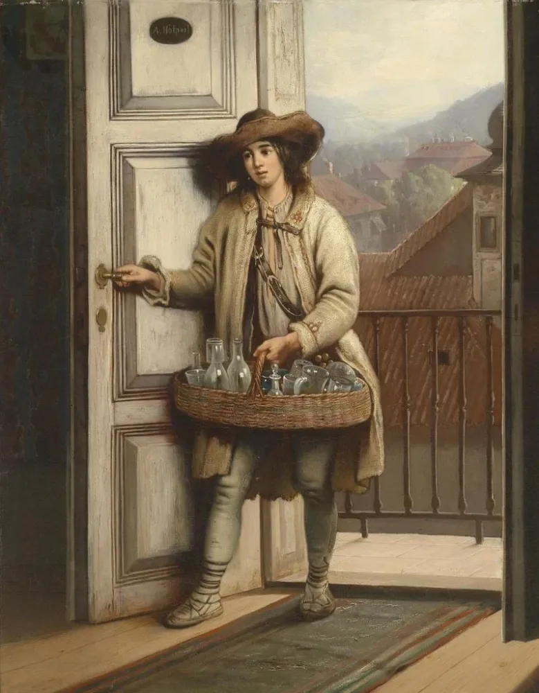 Gemälde Verkäufer slowakisches Glas - Antonin Hölperl | Kunstdruck
