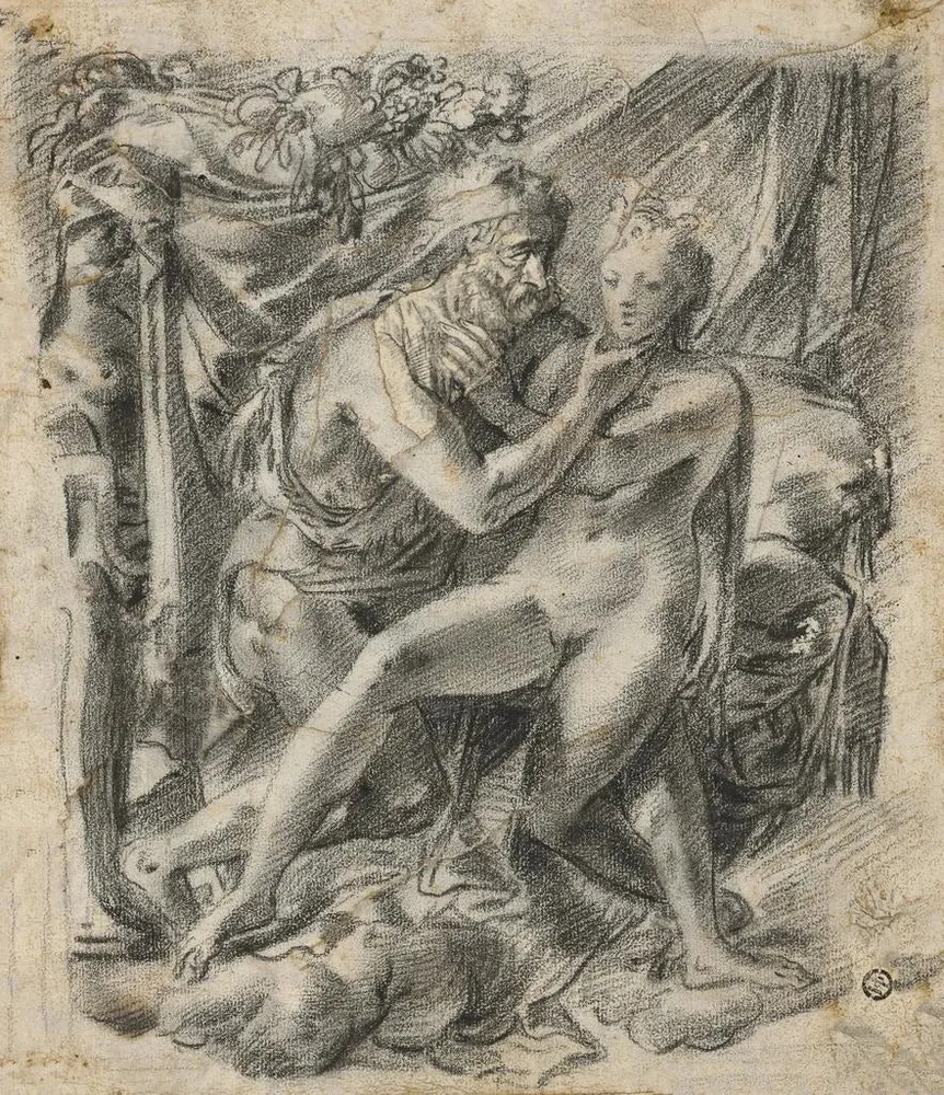 Gemälde Vertumne und Pomone - Anonym | Kunstdruck
