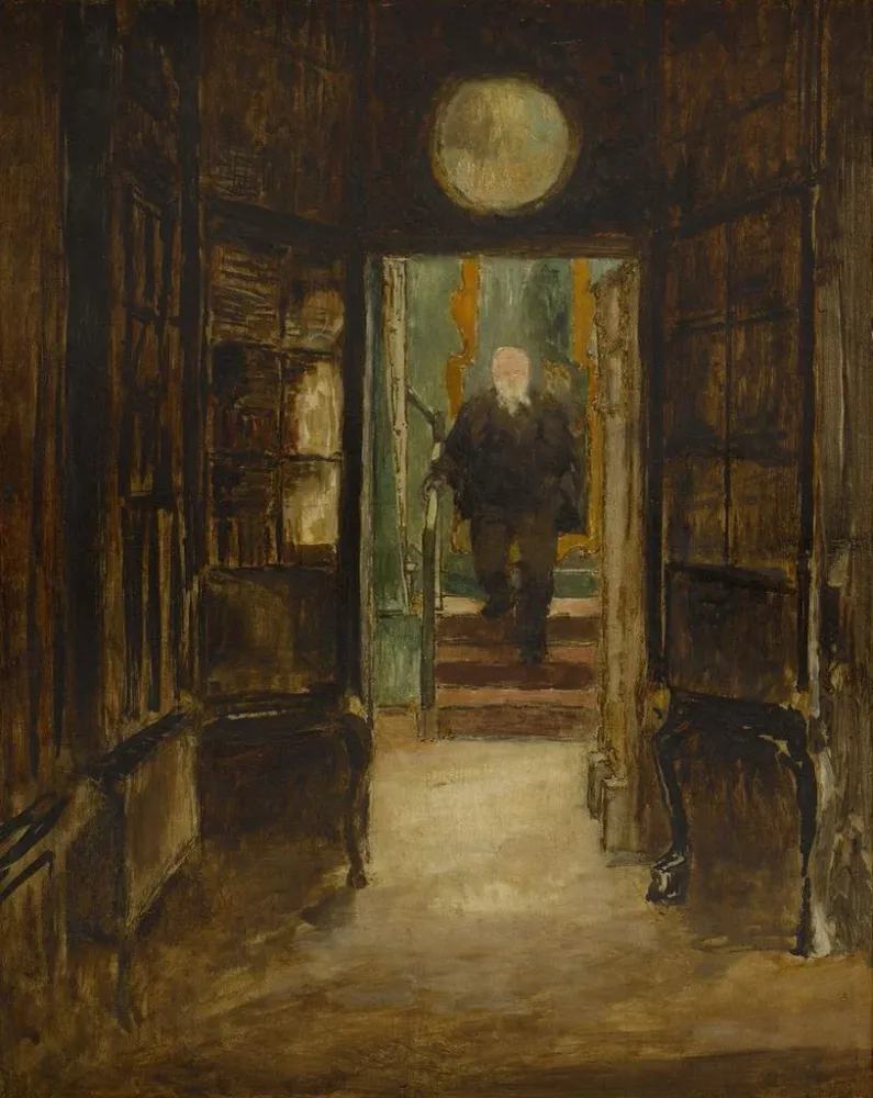 Gemälde Victor Hugo abstammend von seinem Arbeitszimmer, Hauteville House - Georges Hugo | Kunstdruck