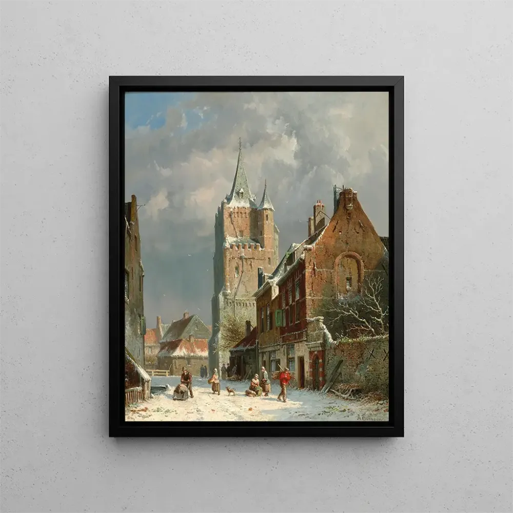 Gemälde Im Voldersgracht Delft - Adrianus Eversen | Kunstdruck