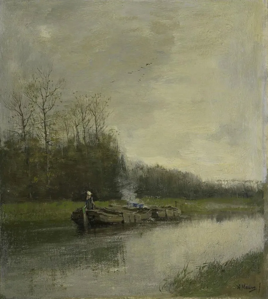 Gemälde Weg am Kanal - Anton Mauve | Kunstdruck