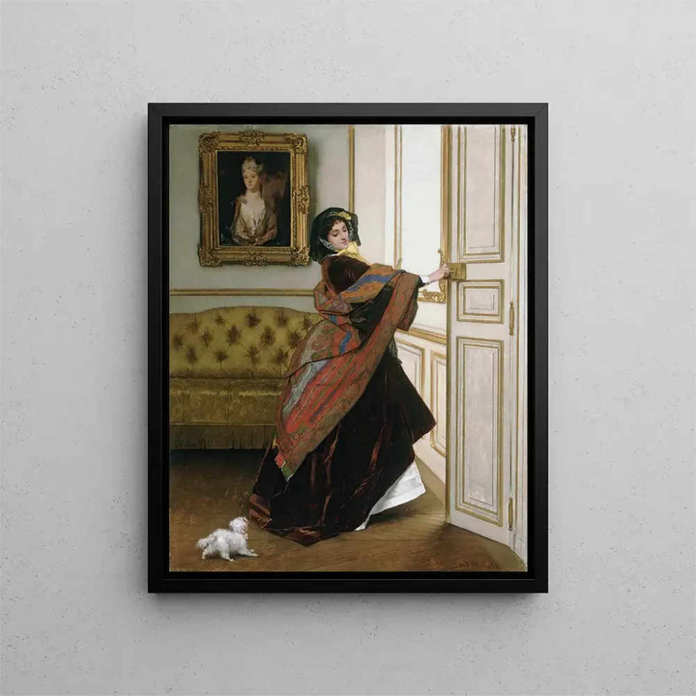 Gemälde Willst du mit mir ausgehen, Fido - Alfred Stevens | Kunstdruck