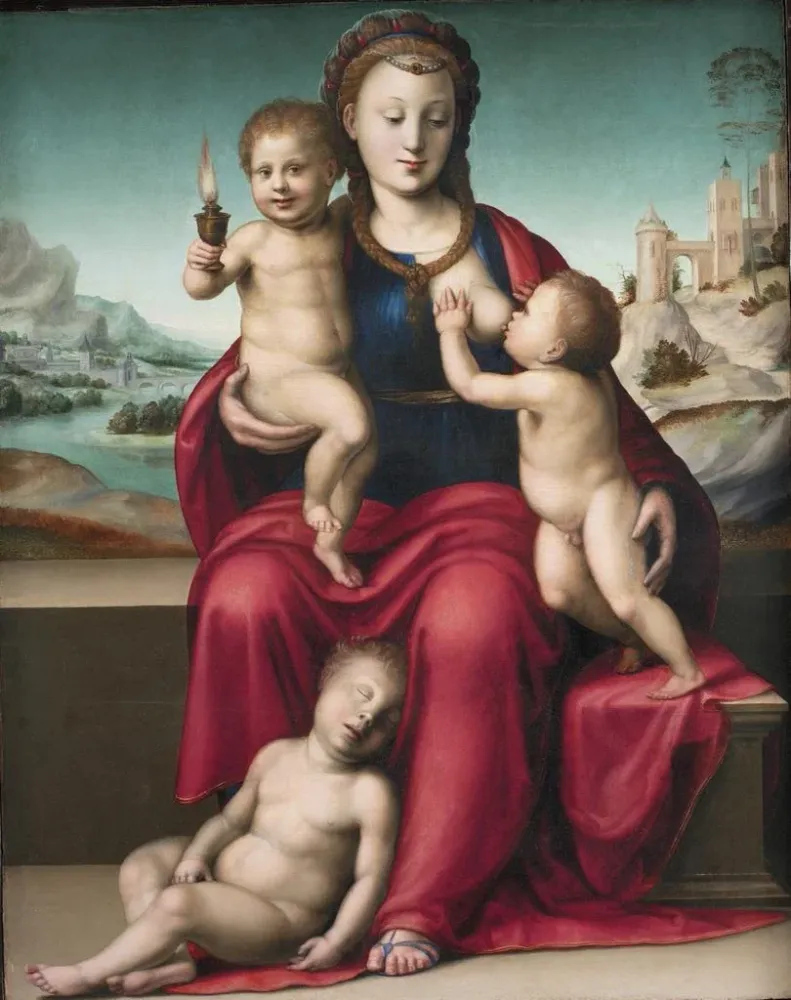 Gemälde Wohltätigkeitswerk Caritas - Bartolomeo di Zanobi di Benedetto Ghetti | Kunstdruck