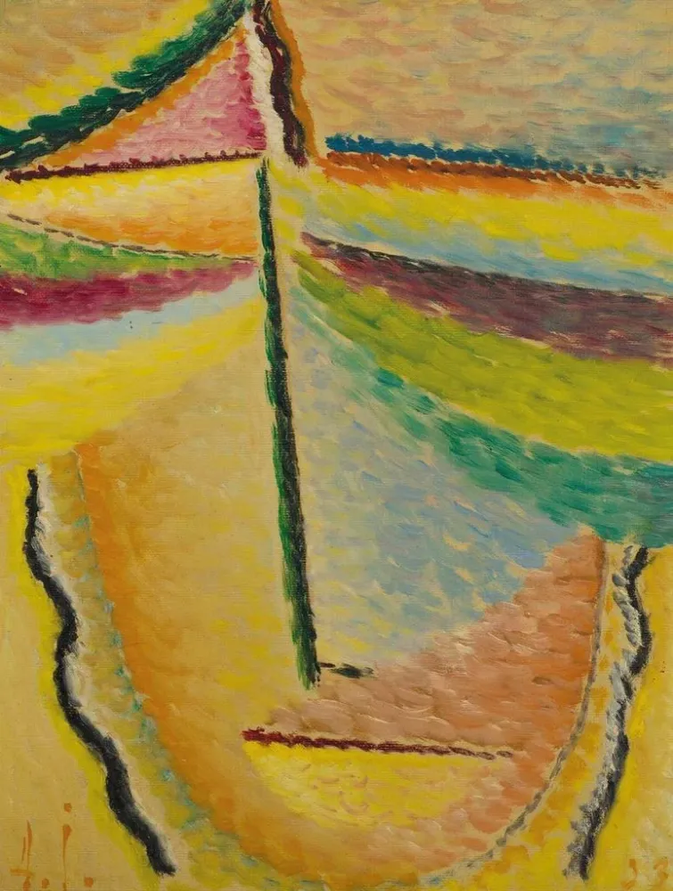 Gemälde Zusammenfassung Kopf L'Ange Gardien - Alexej von Jawlensky | Kunstdruck