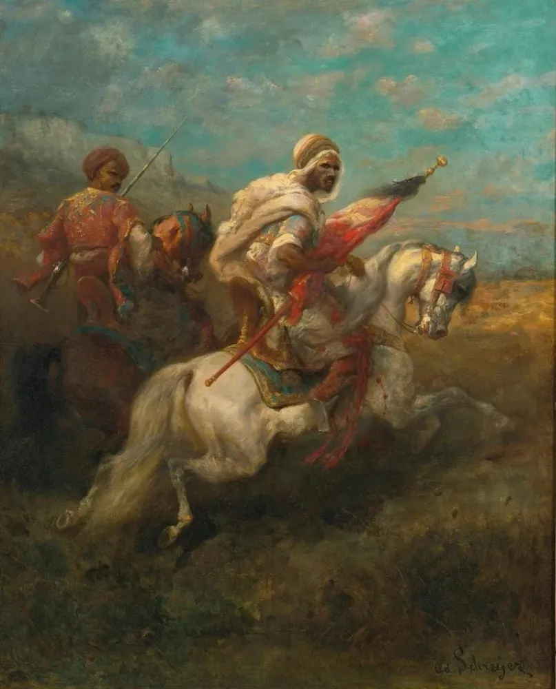 Gemälde Zwei Reiter zu Pferd - Adolf Schreyer | Kunstdruck