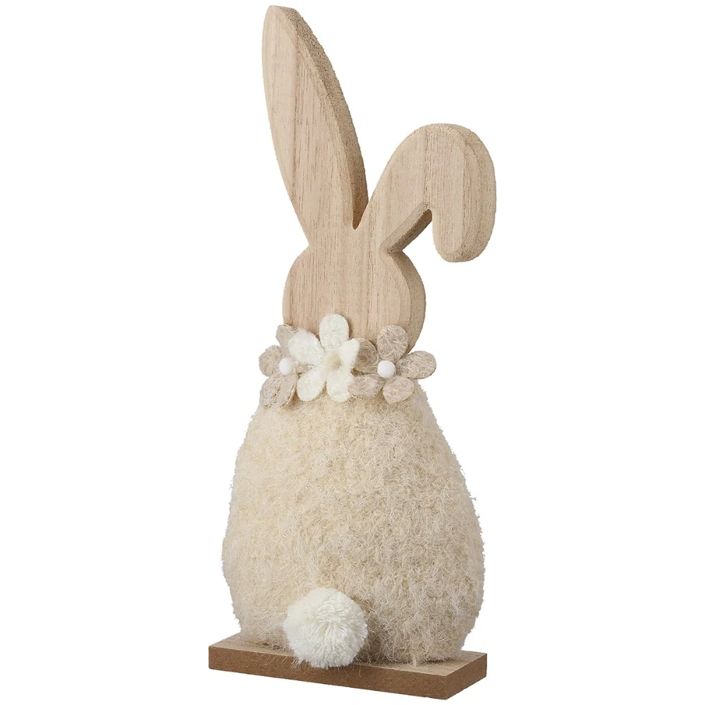Gilde - Standrelief Hase Heri Holz Stoff