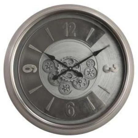 Giotto Runde Wanduhr aus dem Industriezeitalter - Silberwaschung