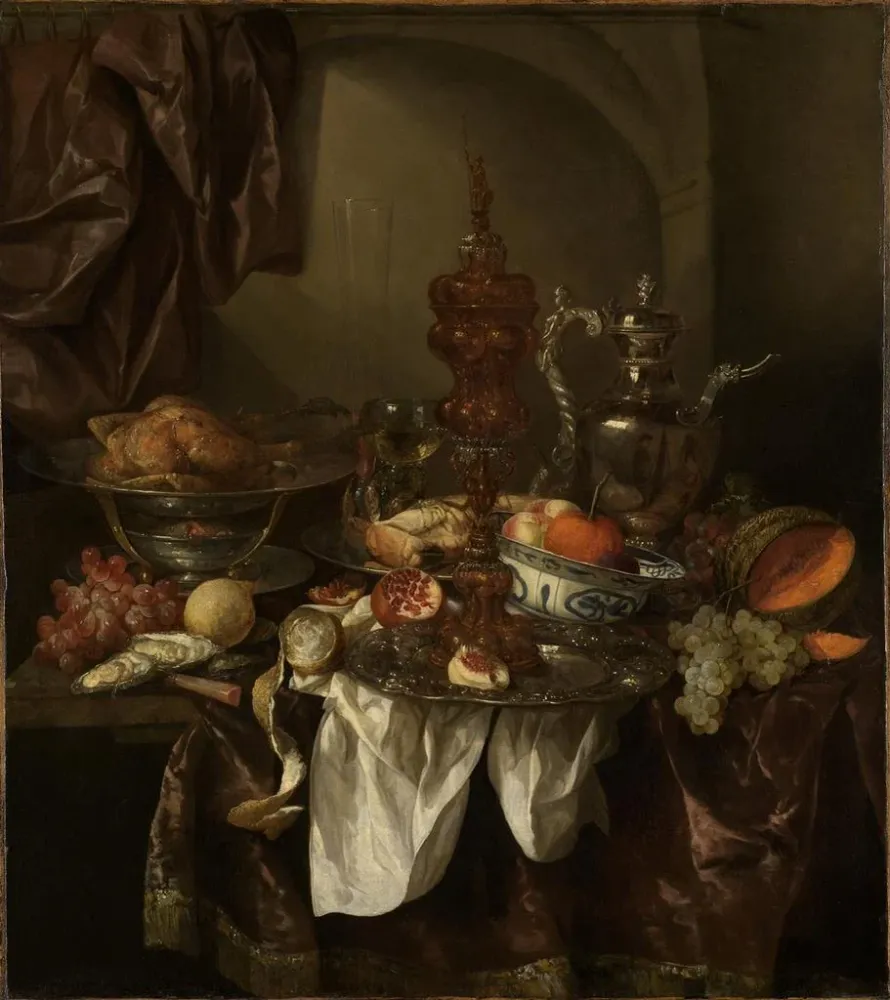 Großartiges Gemälde Stillleben - Abraham van Beyeren | Kunstdruck