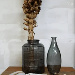 Große Vase - Grau Melvin - Recyclingglas
