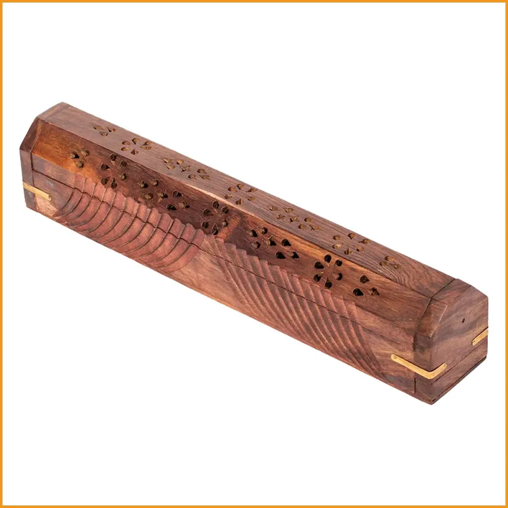 Halter für Räucherstäbchen & -kegel - Räucherbox mit Geheimfach - 30 cm