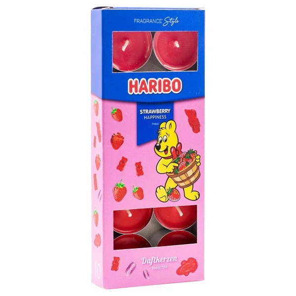 Haribo - Strawberry Happiness - Teelichter - 10 Stück