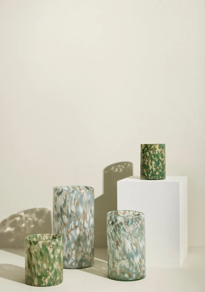 Hübsch Libra Vasen Blau (2er Set)