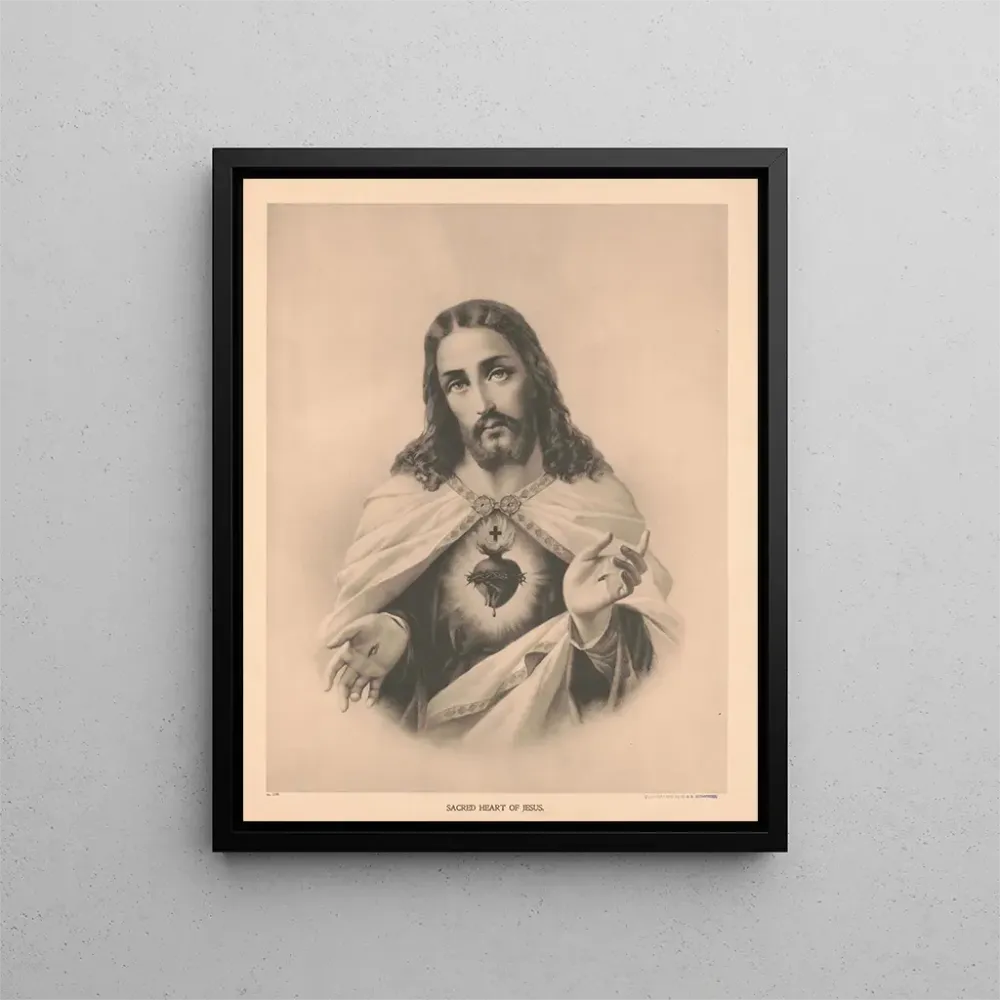 Heiliges Gemälde - Herz Jesu - O. S. Silberman | Kunstdruck