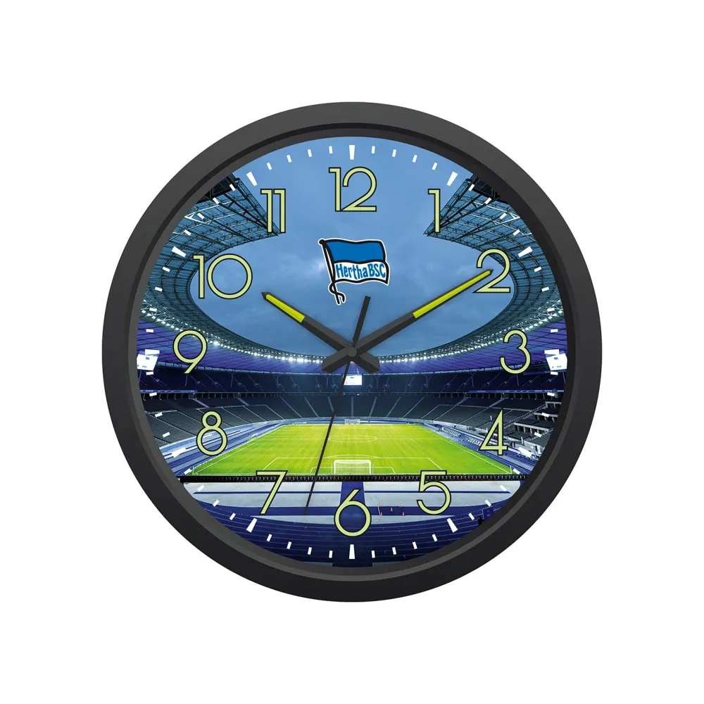Hertha BSC Wanduhr "Glow dark" mit Logo