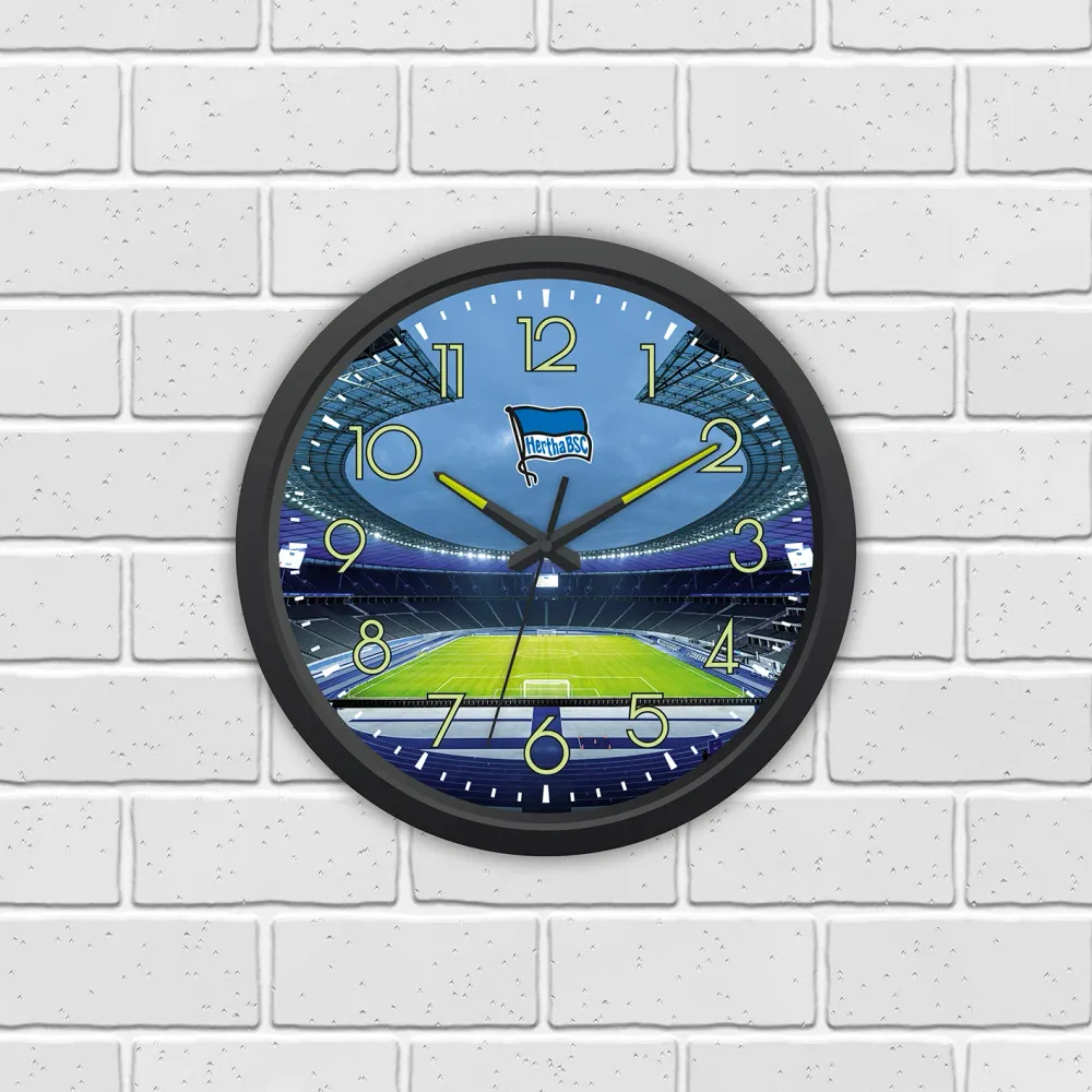 Hertha BSC Wanduhr "Glow dark" mit Logo