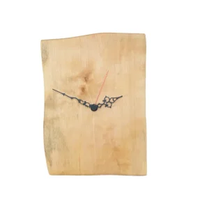 Holz Wanduhr Birke 28x21 cm Handarbeit