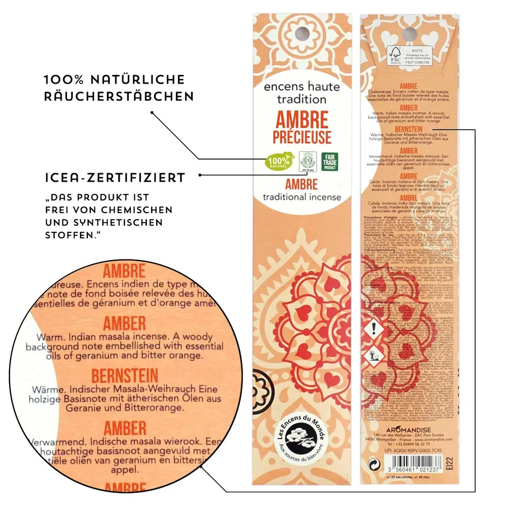 Indische Räucherstäbchen Amber