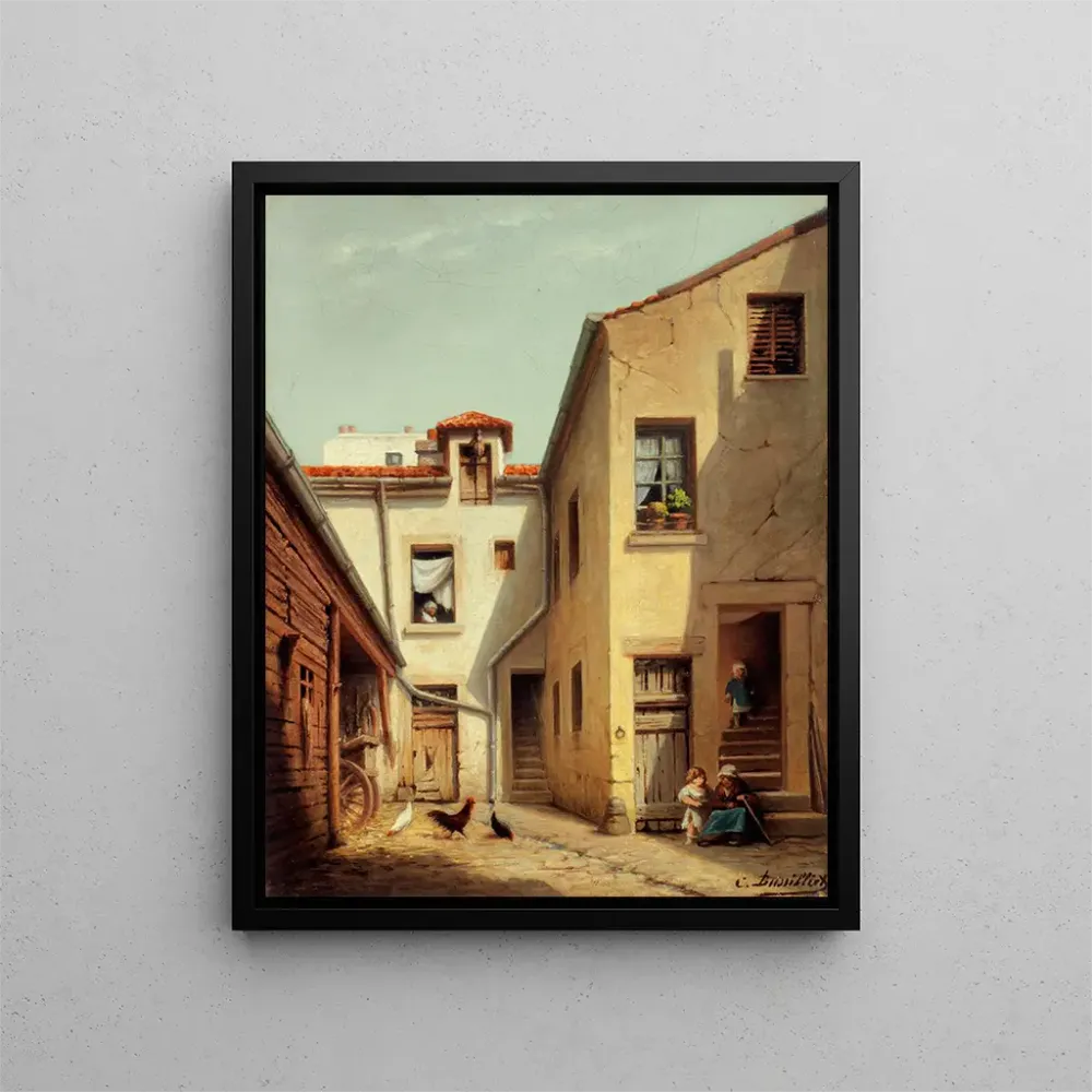 Innenhof Ménilmontant - C Bussilliet Gemälde | Kunstdruck