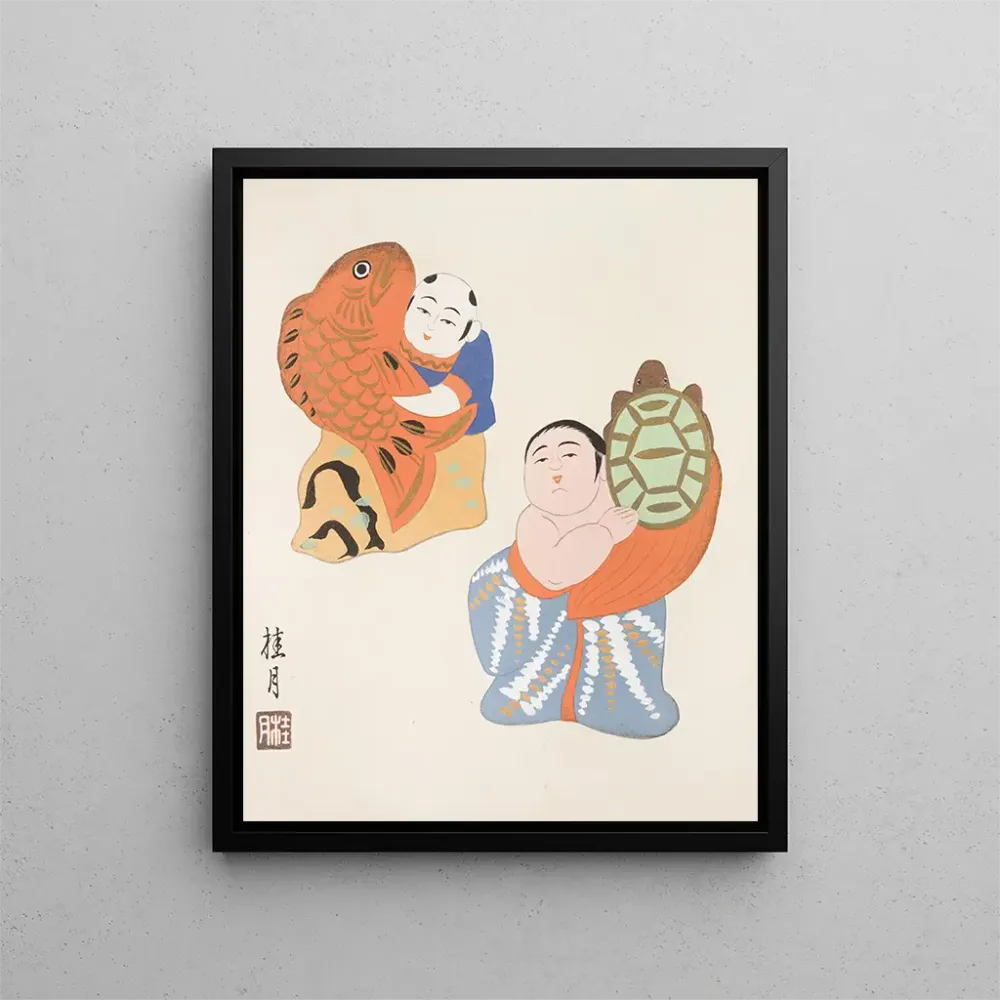 Japanisches Volkskunst-Gemälde Kydo gangu sh haru Pl11 - Yamashita Hakuba | Kunstdruck