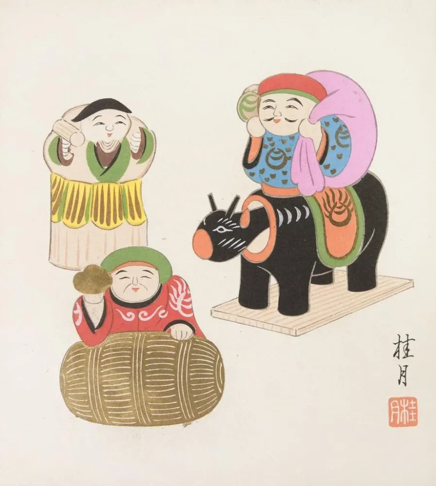 Japanisches Volkskunst-Gemälde Kydo gangu sh haru Pl15 - Yamashita Hakuba | Kunstdruck