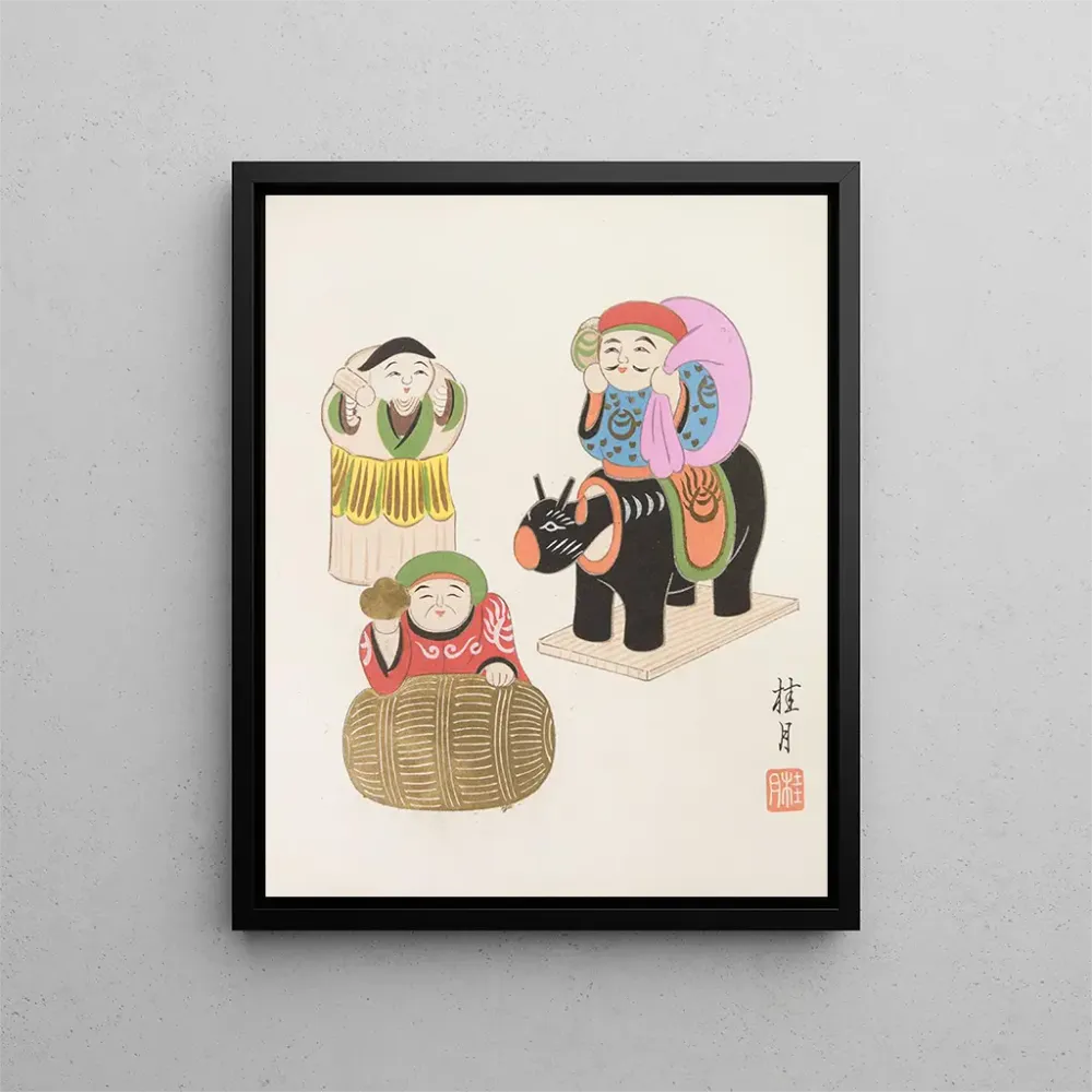 Japanisches Volkskunst-Gemälde Kydo gangu sh haru Pl15 - Yamashita Hakuba | Kunstdruck