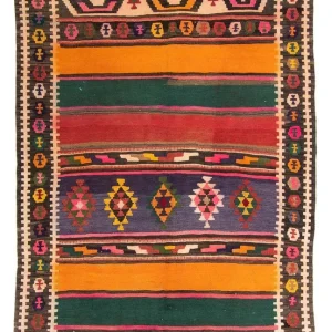 Kelim Teppich - Old 190 x 130 cm - mehrfarbig