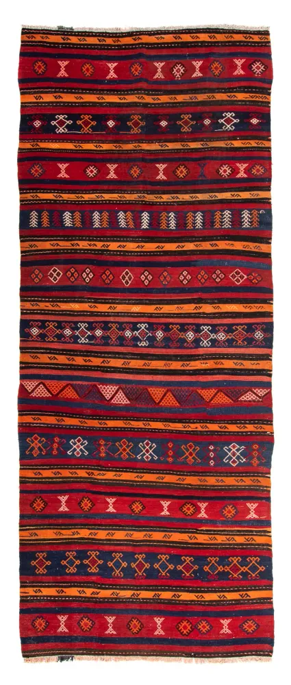 Kelim Teppich - Old 325 x 130 cm - mehrfarbig