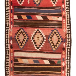 Kelim Teppich - Old 390 x 170 cm - mehrfarbig