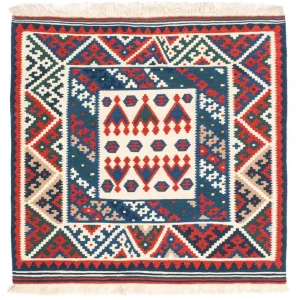Kelim Teppich - Oriental 101 x 101 cm - beige