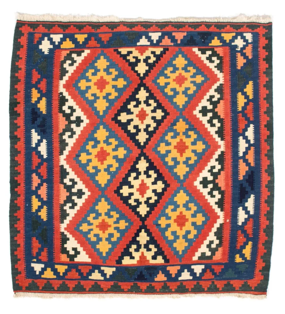 Kelim Teppich - Oriental 102 x 101 cm - rot