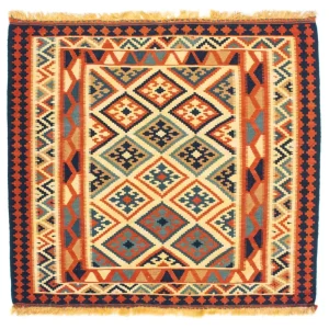 Kelim Teppich - Oriental 103 x 100 cm - beige