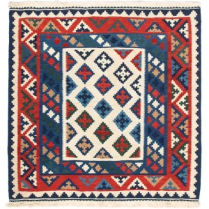 Kelim Teppich - Oriental 104 x 102 cm - mehrfarbig