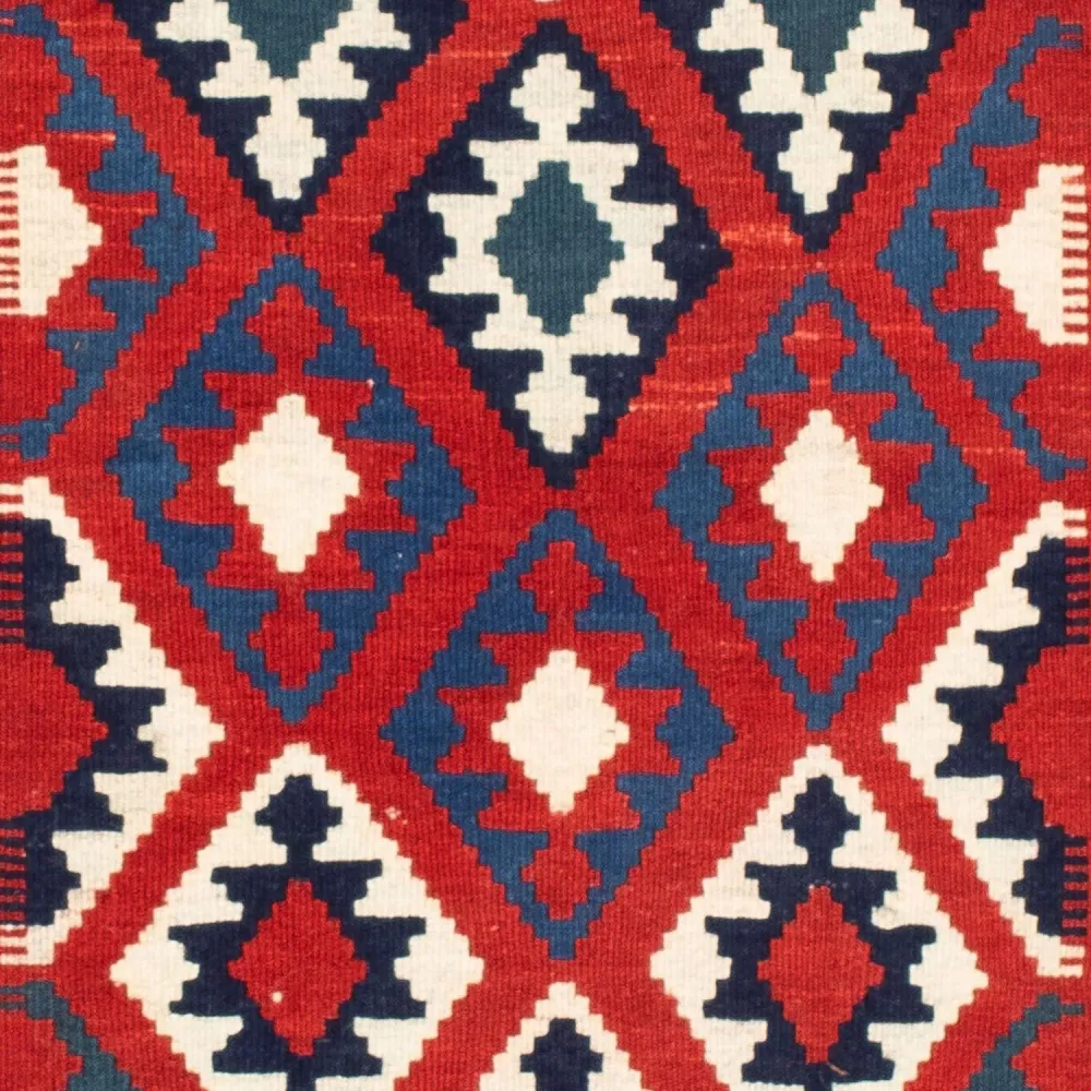 Kelim Teppich - Oriental 104 x 103 cm - dunkelblau