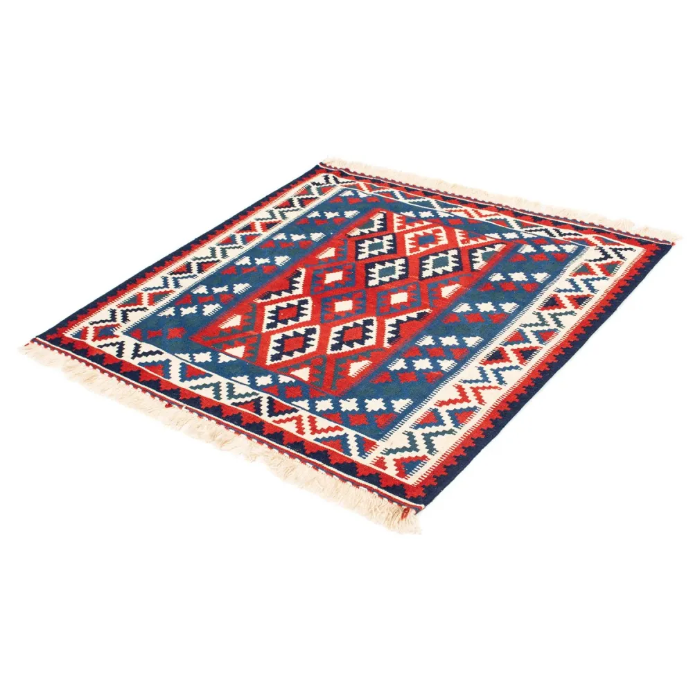 Kelim Teppich - Oriental 104 x 103 cm - dunkelblau