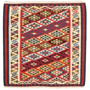 Kelim Teppich - Oriental 104 x 103 cm - mehrfarbig