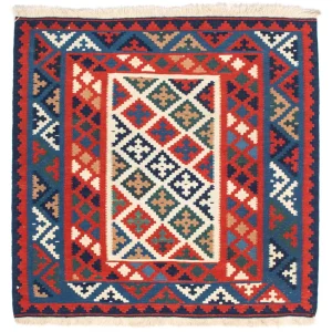 Kelim Teppich - Oriental 105 x 104 cm - mehrfarbig