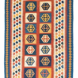 Kelim Teppich - Oriental 145 x 100 cm - blau