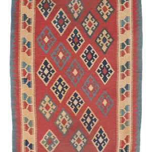 Kelim Teppich - Oriental 161 x 96 cm - dunkelrot